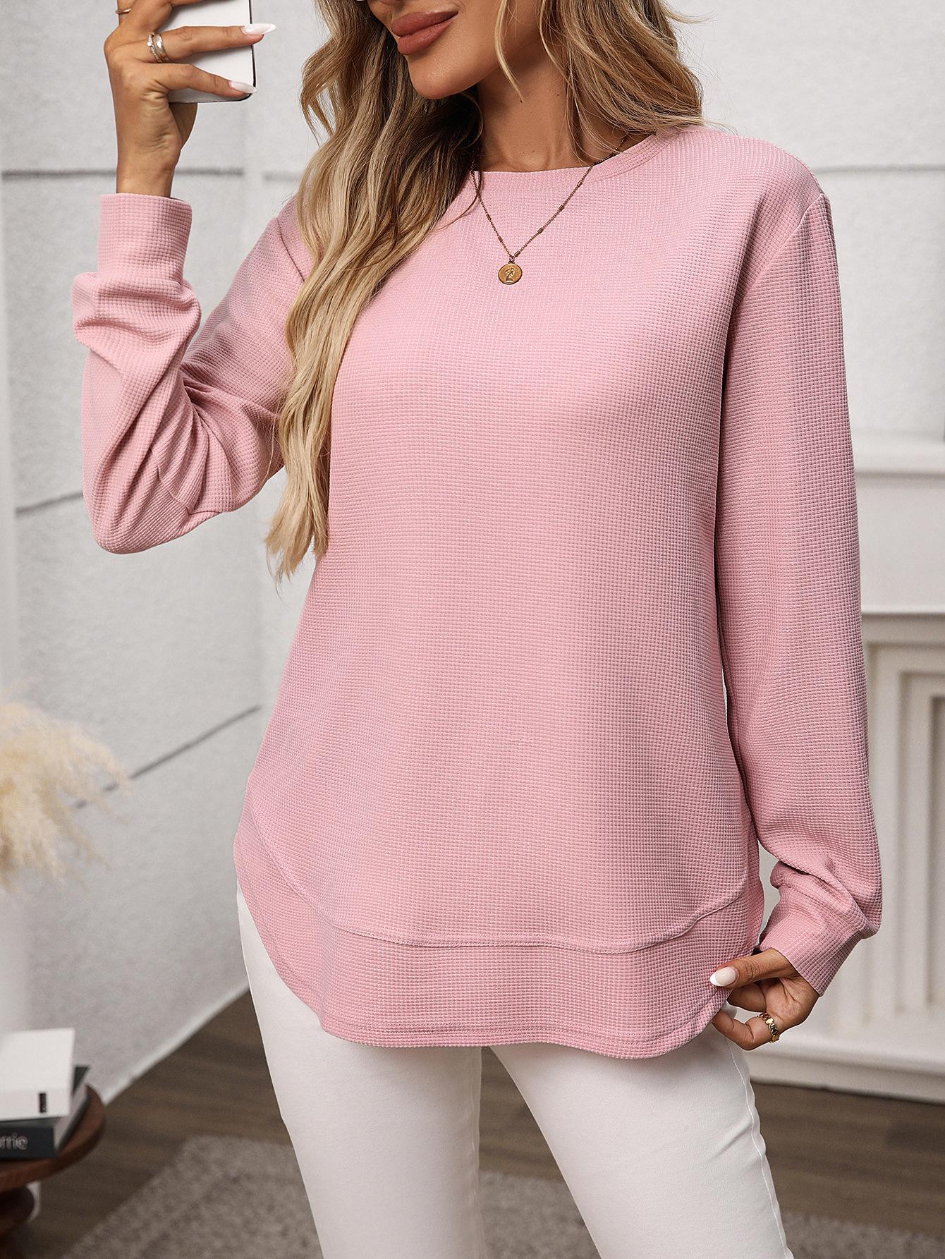 Plus Size Women s Autumn/Winter Plaid Knit T-shirt - Elegant Solid Color, Casual Round Neck Top Large розовый
Plus Size Women s Autumn/Winter Plaid Knit T-shirt - Elegant Solid Color, Casual Round Neck Top Large розовый