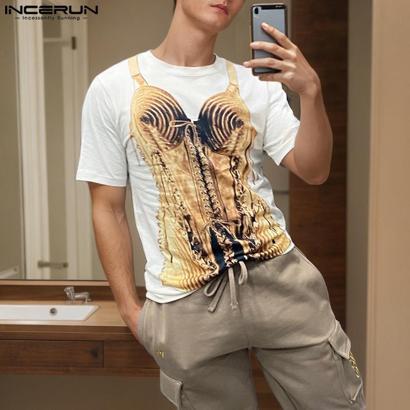 INCERUN Summer Men Round Neck Short Sleeve 3D Print Casual Loose T-shirts Tee S белый
INCERUN Summer Men Round Neck Short Sleeve 3D Print Casual Loose T-shirts Tee S белый