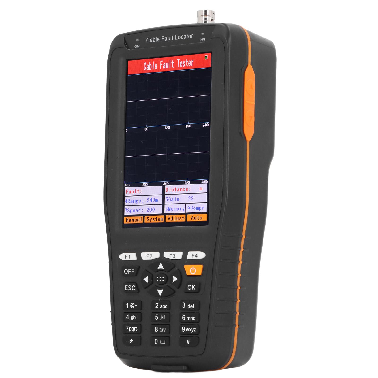 Тестер неисправностей кабеля с диапазоном тестирования 8 км, цветной ЖК-экран, TDR-локатор коаксиальных проводов 100240 В, вилка европейского стандарта
Тестер неисправностей кабеля с диапазоном тестирования 8 км, цветной ЖК-экран, TDR-локатор коаксиальных проводов 100240 В, вилка европейского стандарта