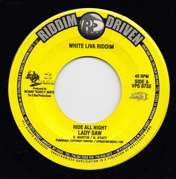 7inch Record LADY SAW - Ride All Night VPS8732 VP Records 2002 US Reggae, Ska & Dub Used
7inch Record LADY SAW - Ride All Night VPS8732 VP Records 2002 US Reggae, Ska & Dub Used