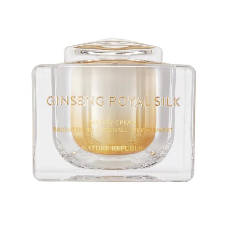 Nature Republic Ginseng Gold Silk Watery Cream 60 г - 6 лет корейского женьшеня, увлажняющий крем против старения кожи, уход за морщинами с сапонинами женьшеня 1ea
Nature Republic Ginseng Gold Silk Watery Cream 60 г - 6 лет корейского женьшеня, увлажняющий крем против старения кожи, уход за морщинами с сапонинами женьшеня 1ea