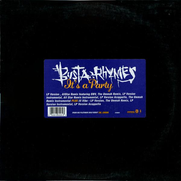 12inch Record BUSTA RHYMES - It s A Party 066023 Elektra 1996 US Rap & Hip-Hop/R&B Used
12inch Record BUSTA RHYMES - It s A Party 066023 Elektra 1996 US Rap & Hip-Hop/R&B Used