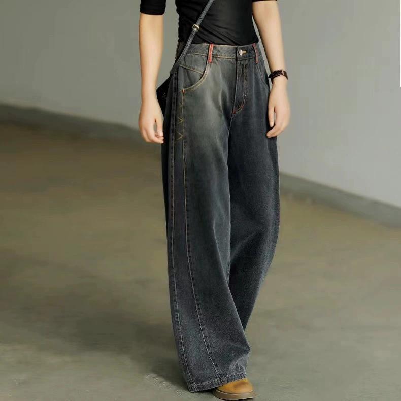 Women Spring and Autumn Plus Size Jeans High Waist Wide Leg Straight Pants Loose Denim Jeans Vintage Casual Trousers XS чорний колір сірий
Women Spring and Autumn Plus Size Jeans High Waist Wide Leg Straight Pants Loose Denim Jeans Vintage Casual Trousers XS чорний колір сірий
