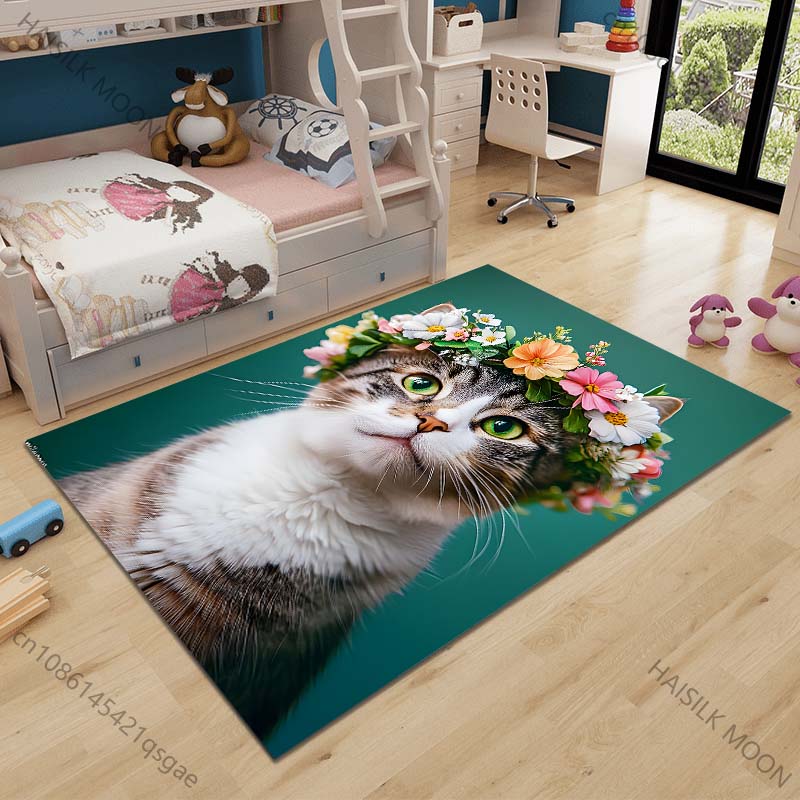 Multiple sizes Cat with flower crown Carpet for Living Room Bedroom Sofa Home Decor Rus Non-slip Floor Mat Luxury Gift 40cm x 60cm
Multiple sizes Cat with flower crown Carpet for Living Room Bedroom Sofa Home Decor Rus Non-slip Floor Mat Luxury Gift 40cm x 60cm