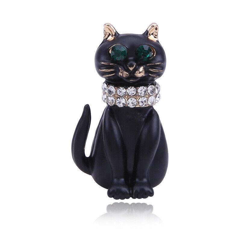 New Vintage Lady Oil Dripping Black Cat Brooch Alloy Diamond Inlaid Cartoon Small Brooch Fashion Accessory Fashion Pin
New Vintage Lady Oil Dripping Black Cat Brooch Alloy Diamond Inlaid Cartoon Small Brooch Fashion Accessory Fashion Pin
