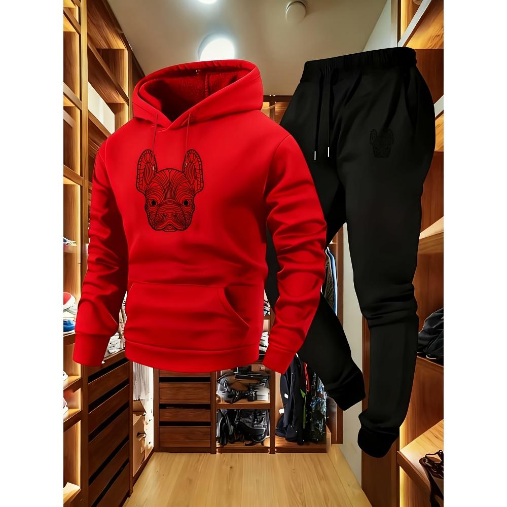 Men s Bulldog Pattern Hoodie and Jogging Set, Urban Style Soft and Comfortable, Hooded Sportswear Autumn Winter Pants, Hip Hop Outfit S
Men s Bulldog Pattern Hoodie and Jogging Set, Urban Style Soft and Comfortable, Hooded Sportswear Autumn Winter Pants, Hip Hop Outfit S