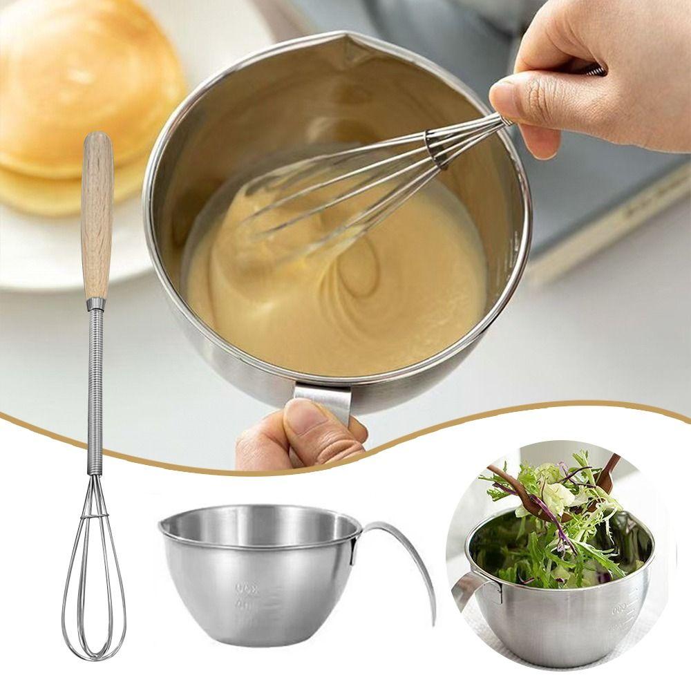 Stainless Steel Egg Liquid Mixing Bowl Multifunction Cooking Tray Measuring Cup Kitchen Supplies without Egg Beater
Stainless Steel Egg Liquid Mixing Bowl Multifunction Cooking Tray Measuring Cup Kitchen Supplies without Egg Beater