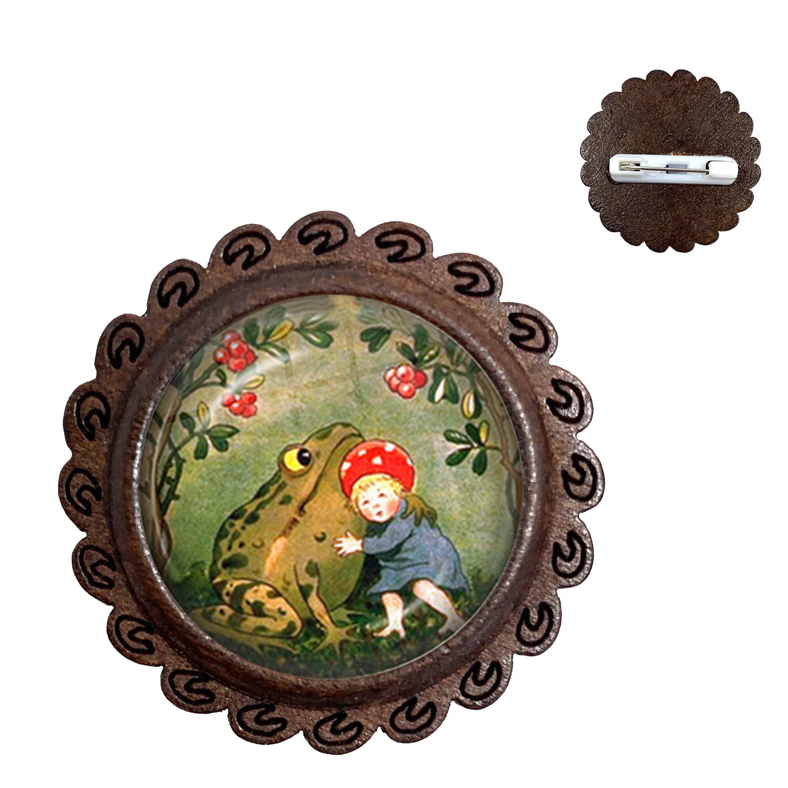 Handcraft Colares Vintage Fairy Frog 1pc/lot Jewelry Wood Brooches Classic Glass Cabochon Collar Pins Badge Feminino
Handcraft Colares Vintage Fairy Frog 1pc/lot Jewelry Wood Brooches Classic Glass Cabochon Collar Pins Badge Feminino