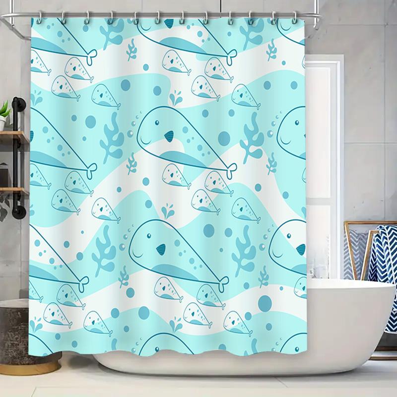Decorate Your Bathroom With This Whimsical Dolphin Pattern Shower Curtain Blue White Perfect Gift For Sea Animal Lovers! W60H190(CM)-1 Pcs
Decorate Your Bathroom With This Whimsical Dolphin Pattern Shower Curtain Blue White Perfect Gift For Sea Animal Lovers! W60H190(CM)-1 Pcs