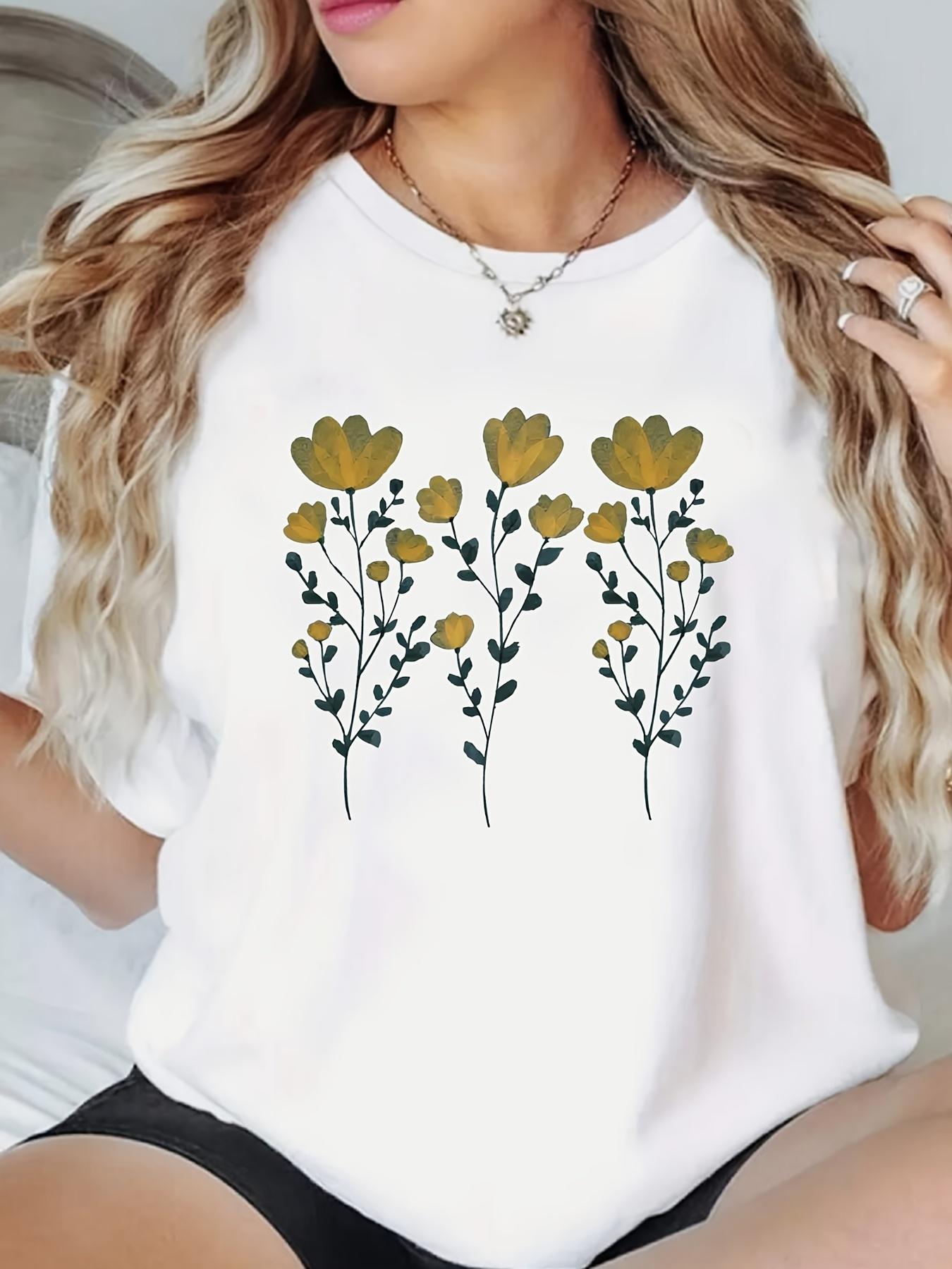 Flowers Printed Women s Oversized Soft and Comfortable T-shirt, Round Neck Short Sleeved, Machine Washable, S белый
Flowers Printed Women s Oversized Soft and Comfortable T-shirt, Round Neck Short Sleeved, Machine Washable, S белый