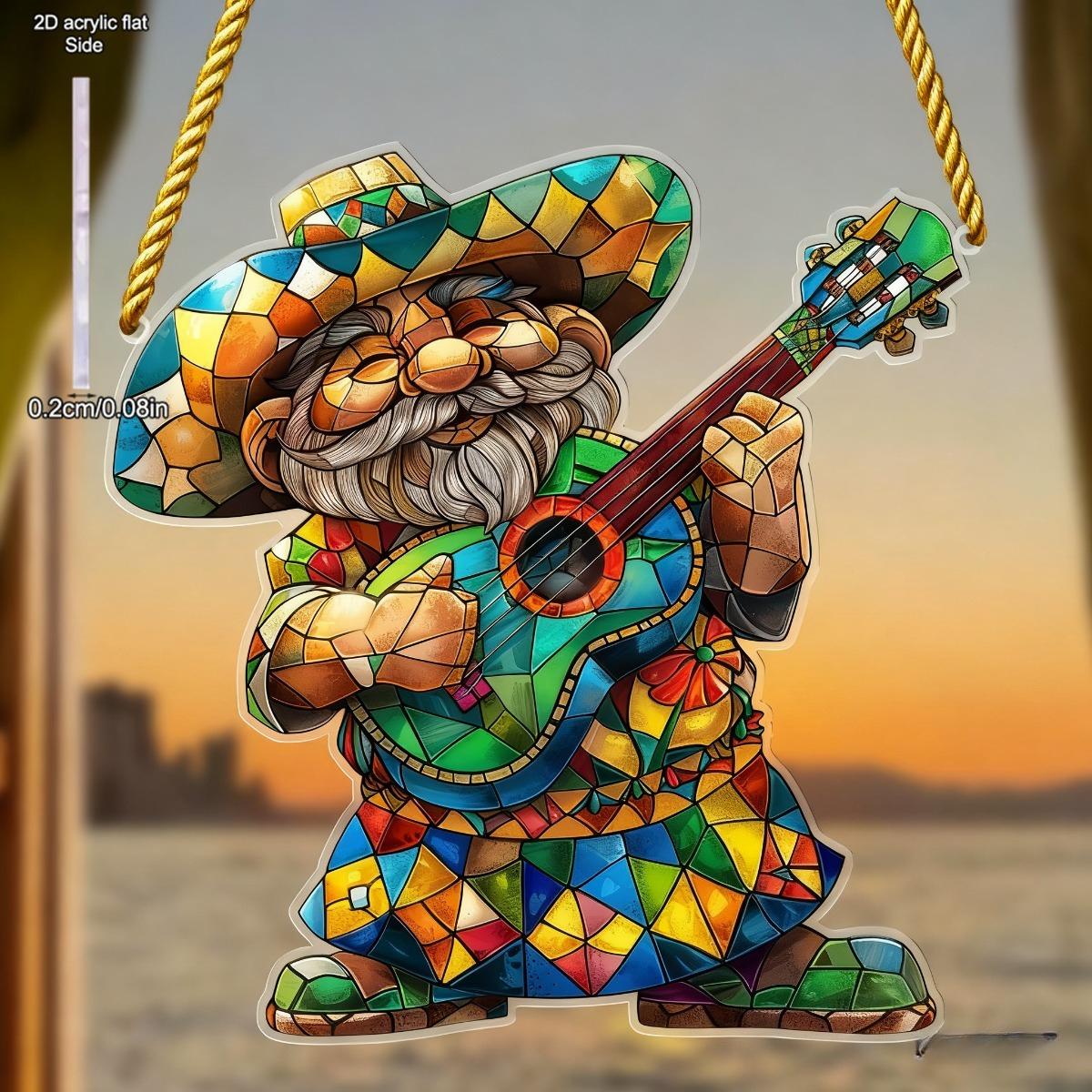 Gorgeous Mexican Guitarist, Cinco De Mayo Gift, Acrylic Stained Glass Window Hanging, for Room and Kitchen Decoration, Garden Decoration 24*25cm
Gorgeous Mexican Guitarist, Cinco De Mayo Gift, Acrylic Stained Glass Window Hanging, for Room and Kitchen Decoration, Garden Decoration 24*25cm