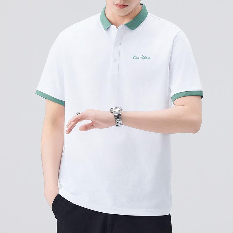 Мужская футболка с коротким рукавом, летняя, мужская повседневная рубашка-поло с лацканами, однотонная вышитая футболка, тонкий дизайн XXXXL белый
Мужская футболка с коротким рукавом, летняя, мужская повседневная рубашка-поло с лацканами, однотонная вышитая футболка, тонкий дизайн XXXXL белый