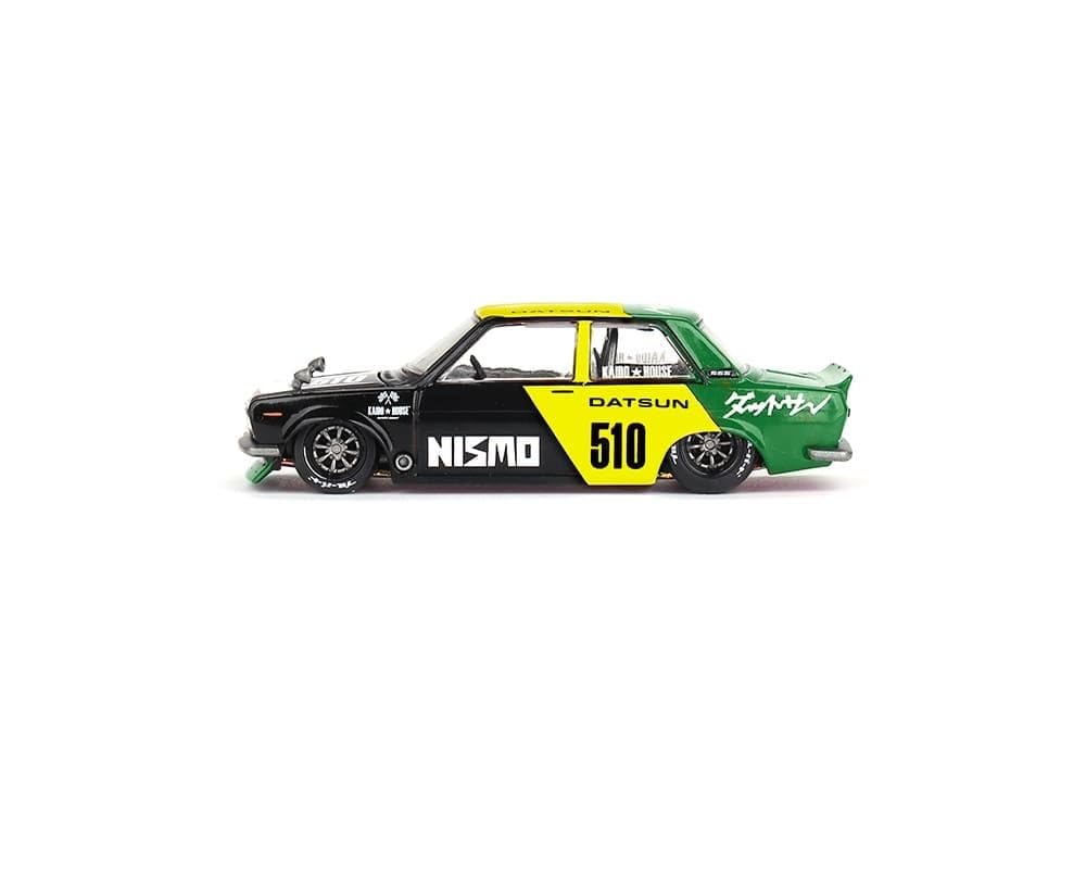 Модель автомобиля True Scale Miniatures, совместимая с Datsun Street 510 Racing V2 Green Nismo, литая модель автомобиля Kaido House KHMG131 – черный, желтый, 1/64
Модель автомобиля True Scale Miniatures, совместимая с Datsun Street 510 Racing V2 Green Nismo, литая модель автомобиля Kaido House KHMG131 – черный, желтый, 1/64