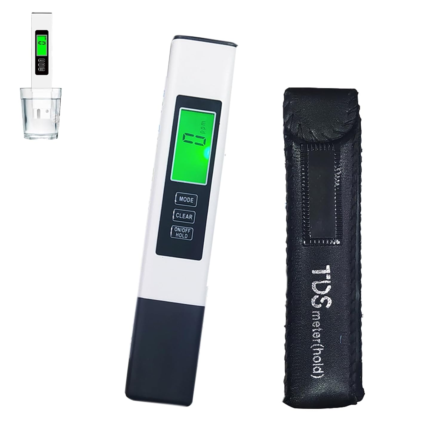 3 в 1 TDS-метр Цифровий тестер якості води, EC/Температура 0-9990 ppm, Портативний зі шкіряним чохлом для перенесення для пиття
3 в 1 TDS-метр Цифровий тестер якості води, EC/Температура 0-9990 ppm, Портативний зі шкіряним чохлом для перенесення для пиття