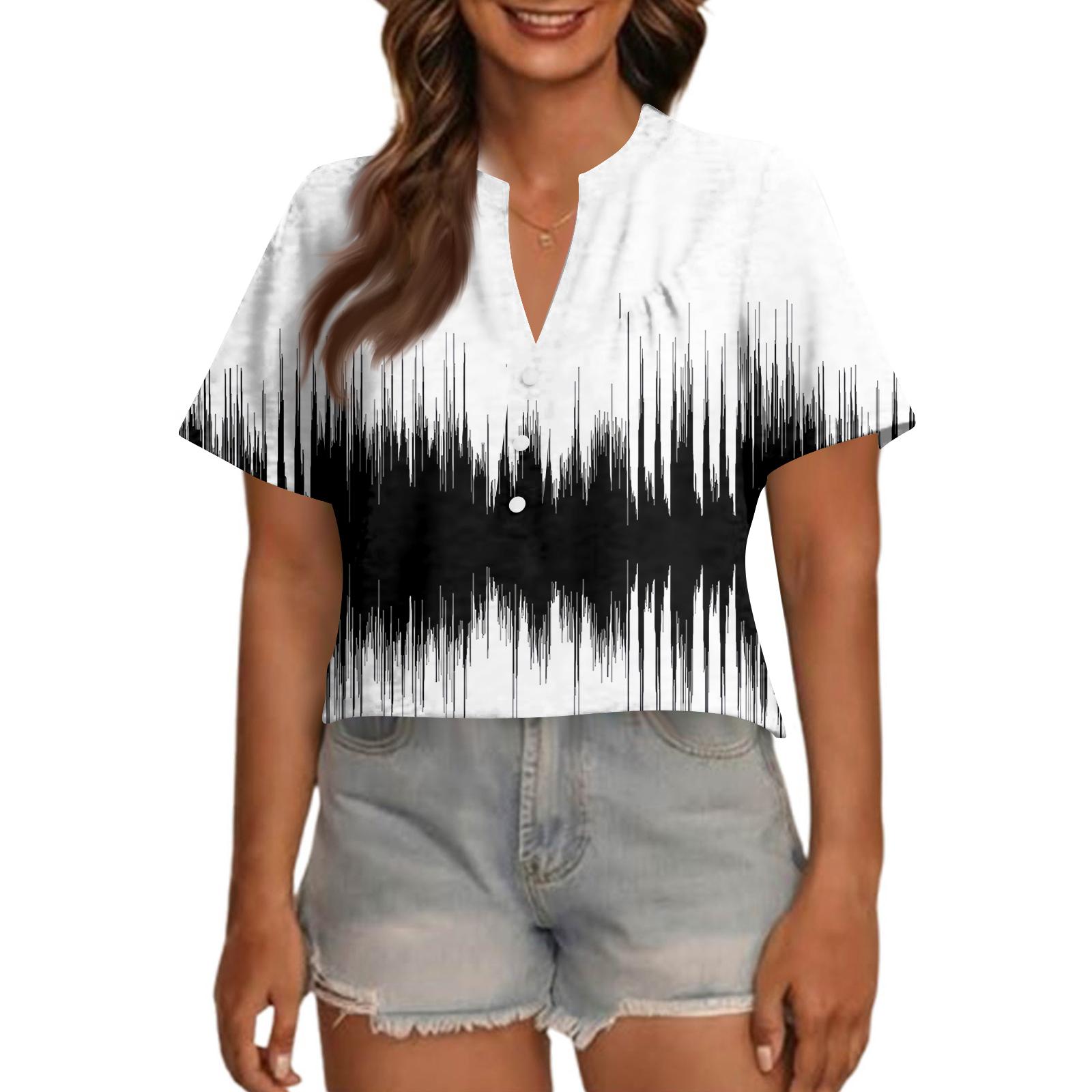 Women s Fashionable Casual V Neck Button Up Oversized Short Sleeve Printed Top XXXL
Women s Fashionable Casual V Neck Button Up Oversized Short Sleeve Printed Top XXXL