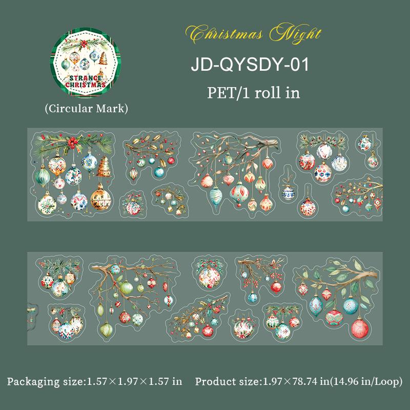 JIANWU50mm*200cm Strange Christmas Night Series Vintage Festival Landscape Material Collage PET Tape Creative Journal Stationery
JIANWU50mm*200cm Strange Christmas Night Series Vintage Festival Landscape Material Collage PET Tape Creative Journal Stationery