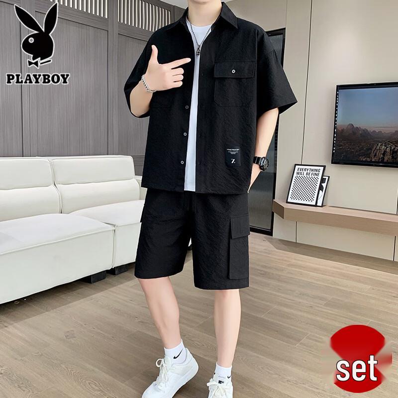 Мужской комплект: рубашка с коротким рукавом и шорты Playboy 2XL
Мужской комплект: рубашка с коротким рукавом и шорты Playboy 2XL