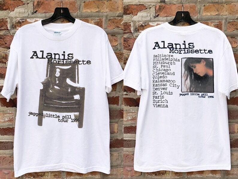 1996 Alanis Morissette Jugged Little Pill Tour T-Shirt XL
1996 Alanis Morissette Jugged Little Pill Tour T-Shirt XL