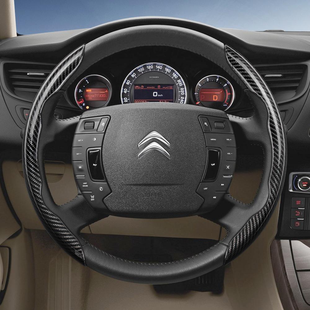 Suitable for Citroen Carbon Fiber Texture Steering Wheel Cover with Segmented Quick-Release Design, Durable Black Accessories for Models Such as C
Suitable for Citroen Carbon Fiber Texture Steering Wheel Cover with Segmented Quick-Release Design, Durable Black Accessories for Models Such as C