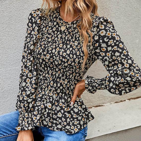 European and American Spring and Autumn Long Sleeved Waist Printed Shirt Casual Top Fashionable Women s Clothing S чорний
European and American Spring and Autumn Long Sleeved Waist Printed Shirt Casual Top Fashionable Women s Clothing S чорний