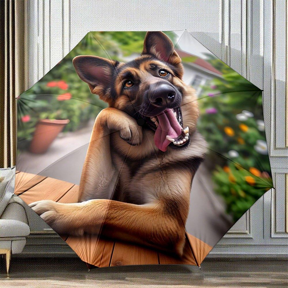 Portable Folding Umbrella with German Shepherd Dog Design - Automatic Open/Close, Compact Travel Umbrella with 8-Rib Sturdy Fr
Portable Folding Umbrella with German Shepherd Dog Design - Automatic Open/Close, Compact Travel Umbrella with 8-Rib Sturdy Fr