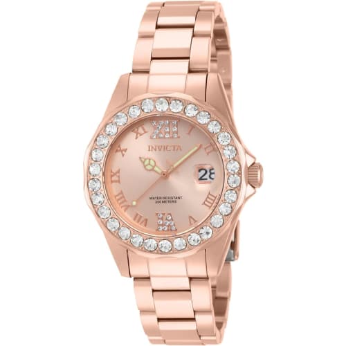 Invicta Pro Diver Ladies Watch, 38mm Quartz, Rose Gold Case, Stainless Steel Strap, Rose Gold Dial, 15253
Invicta Pro Diver Ladies Watch, 38mm Quartz, Rose Gold Case, Stainless Steel Strap, Rose Gold Dial, 15253