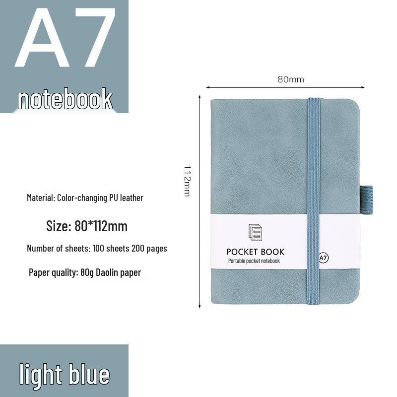 A7 Color Elastic Band Leather Pocket Notebook, Portable Student Memo Diary
A7 Color Elastic Band Leather Pocket Notebook, Portable Student Memo Diary