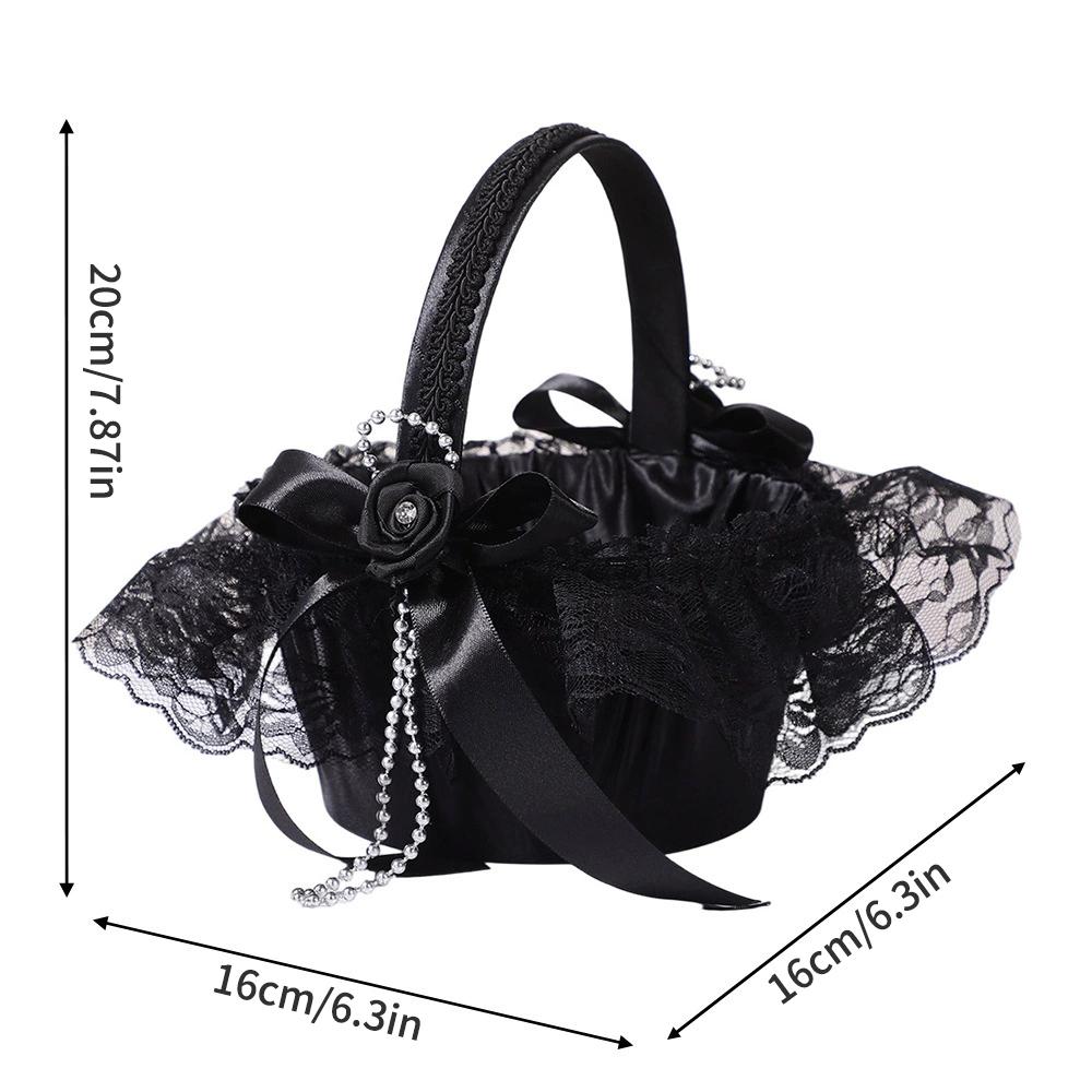 Black Flower Girls Basket Simple Crystal Wedding Flower Basket Bride Kids Hand Held Flower Basket Wedding Birthday Party Decor
Black Flower Girls Basket Simple Crystal Wedding Flower Basket Bride Kids Hand Held Flower Basket Wedding Birthday Party Decor