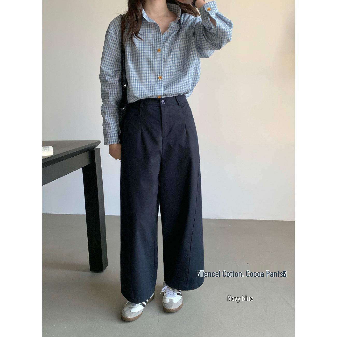 Versatile Tencel Cotton Slimming Balloon Pants for Women - Single-Button, Spring Style, Half-Elastic Waist, Leg-Lengthening Effect Extra Large темно-синього кольору
Versatile Tencel Cotton Slimming Balloon Pants for Women - Single-Button, Spring Style, Half-Elastic Waist, Leg-Lengthening Effect Extra Large темно-синього кольору