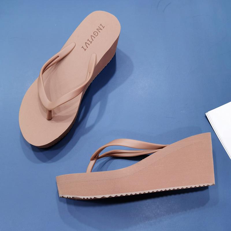 Women s Summer Wedge Heel Sandals - 7.5cm Solid Color High-Heeled Flip-Flops, Korean Style Mid-Heel Beach Slippers. 36
Women s Summer Wedge Heel Sandals - 7.5cm Solid Color High-Heeled Flip-Flops, Korean Style Mid-Heel Beach Slippers. 36
