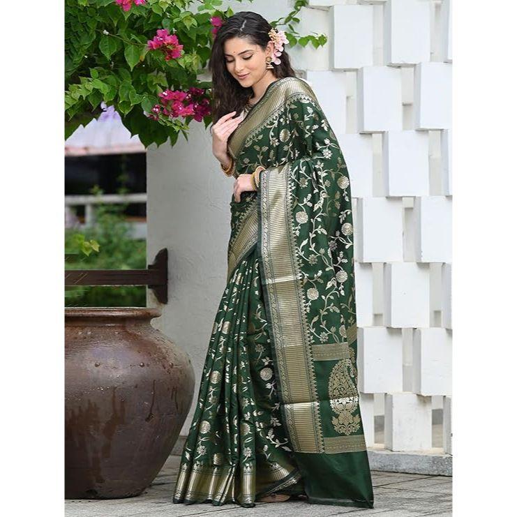 Женское сари Banarasi Pure Kanjivaram Шелковое сари Мягкие новые женские дизайнерские сари Pattu Сари Последние коллекции сари для вечеринок с блузкой
Женское сари Banarasi Pure Kanjivaram Шелковое сари Мягкие новые женские дизайнерские сари Pattu Сари Последние коллекции сари для вечеринок с блузкой