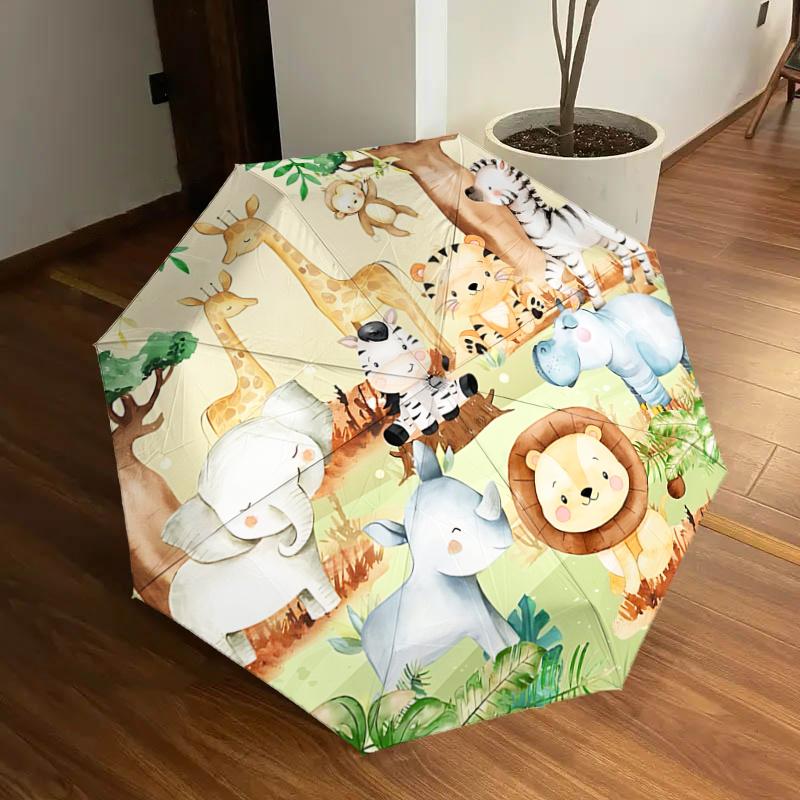Jungle Safari Animal Print Umbrella: Automatic Opening & Closing, Foldable Design, Outdoor Use, Perfect Gift for Fans, Travelers, Daily Use1
Jungle Safari Animal Print Umbrella: Automatic Opening & Closing, Foldable Design, Outdoor Use, Perfect Gift for Fans, Travelers, Daily Use1