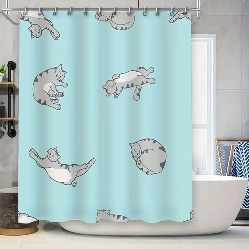Home Decor Shower Curtain With Blue Cat Pattern Bathroom Linen Set For Kids Room Decoration Waterproof Fabric Hook Rings Includ W60H190(CM)-1 Pcs
Home Decor Shower Curtain With Blue Cat Pattern Bathroom Linen Set For Kids Room Decoration Waterproof Fabric Hook Rings Includ W60H190(CM)-1 Pcs
