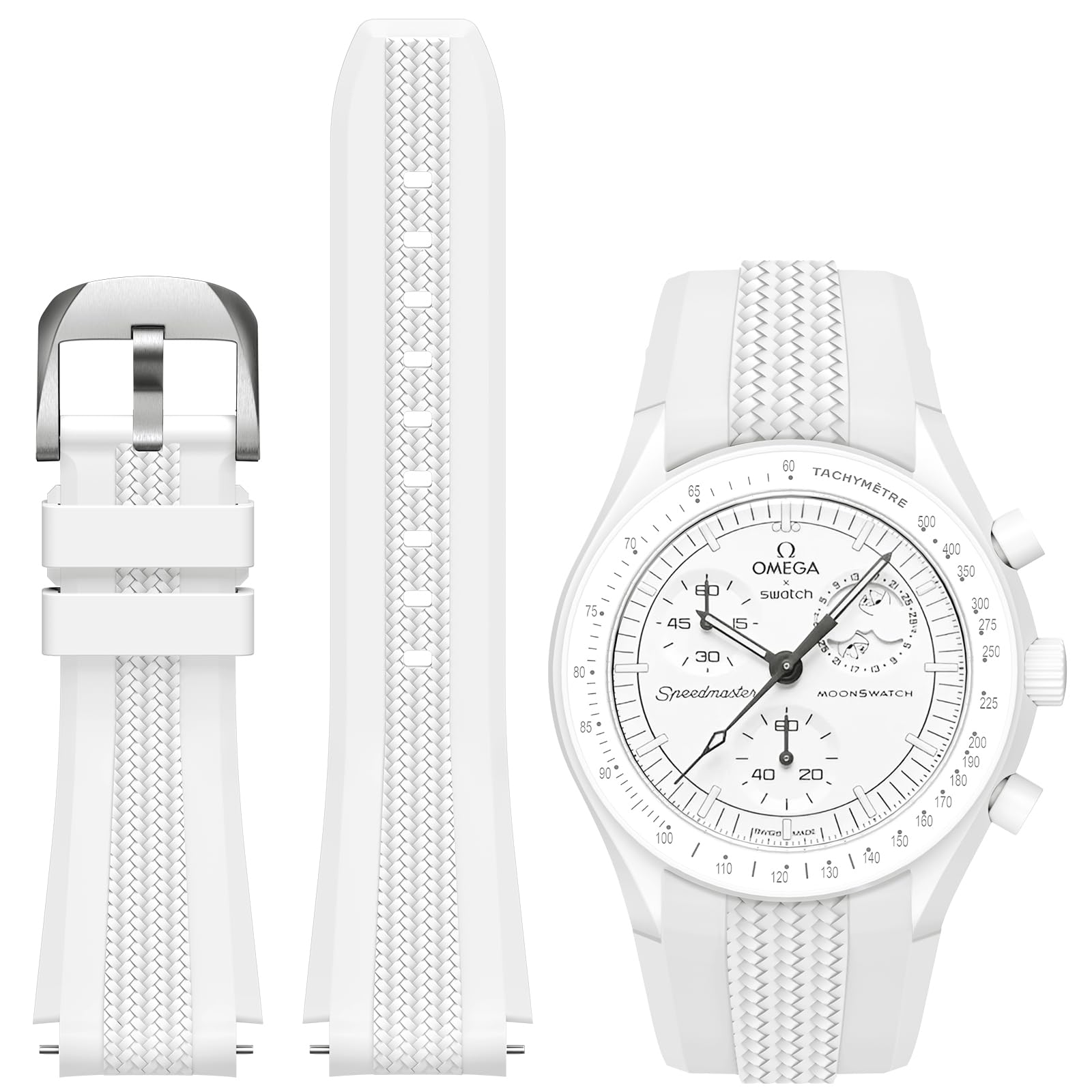 20-мм силіконовий ремінець для Omega x Swatch Speedmaster Moonswatch Без проміжків Замінний Вигнутий кінець Ремінець для годинника Omega X Swatch\[[ 20mm білий
20-мм силіконовий ремінець для Omega x Swatch Speedmaster Moonswatch Без проміжків Замінний Вигнутий кінець Ремінець для годинника Omega X Swatch\[[ 20mm білий