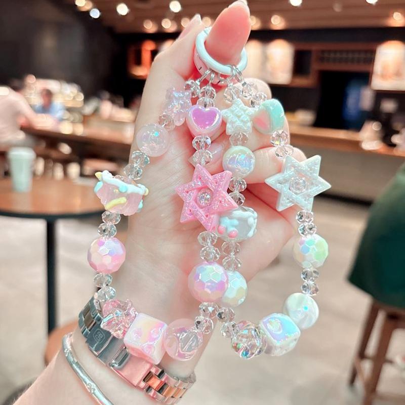 Sweet Pentagram Phone Chain Ins Style Painted Beaded Pendant Anti-Lost Wrist Strap Earphone Case Bag Decor Car Key Ring
Sweet Pentagram Phone Chain Ins Style Painted Beaded Pendant Anti-Lost Wrist Strap Earphone Case Bag Decor Car Key Ring