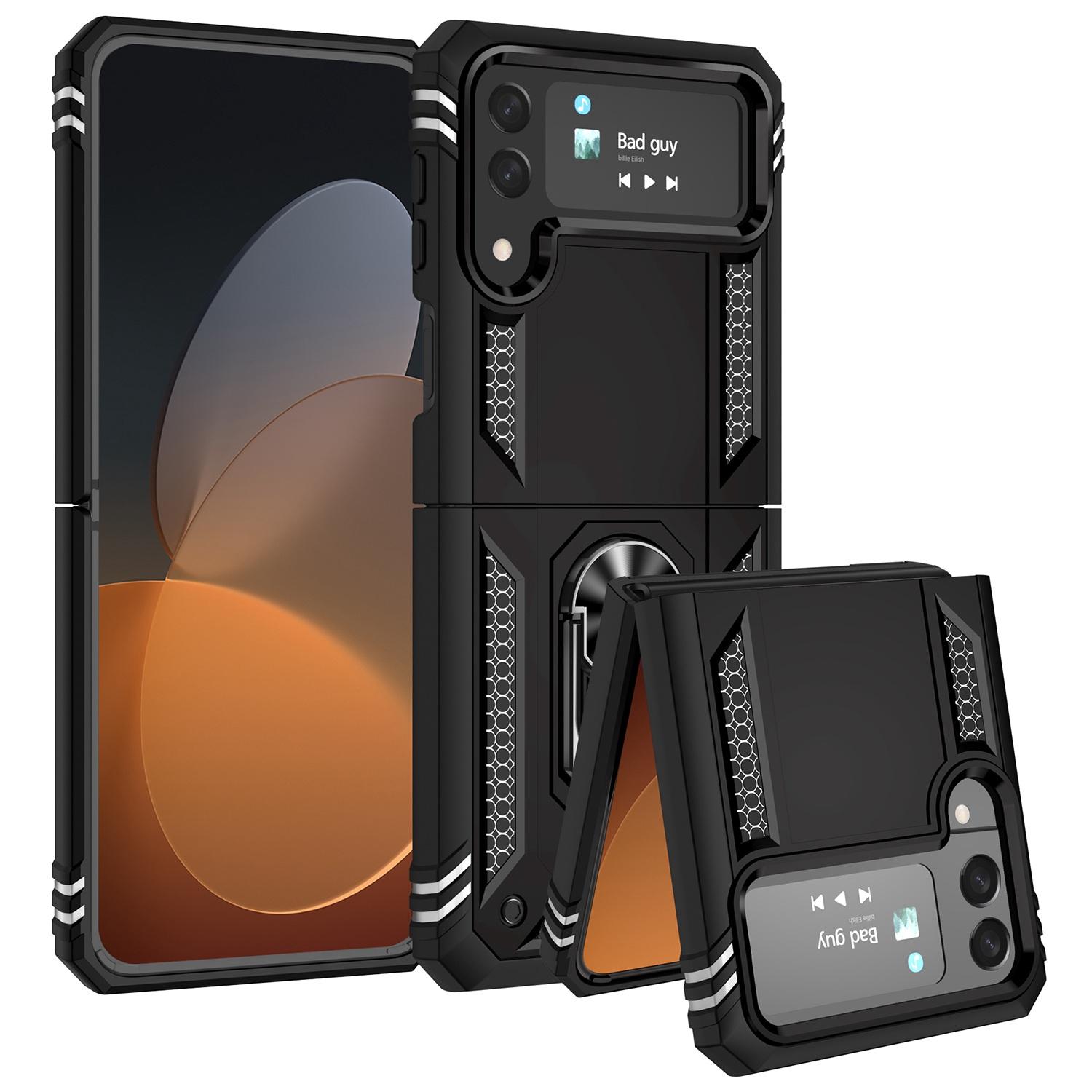 For Samsung Galaxy Z Flip4 5G Military Grade Protection Phone Case TPU+PC Kickstand Cover with Built-in Metal Sheet Silver
For Samsung Galaxy Z Flip4 5G Military Grade Protection Phone Case TPU+PC Kickstand Cover with Built-in Metal Sheet Silver