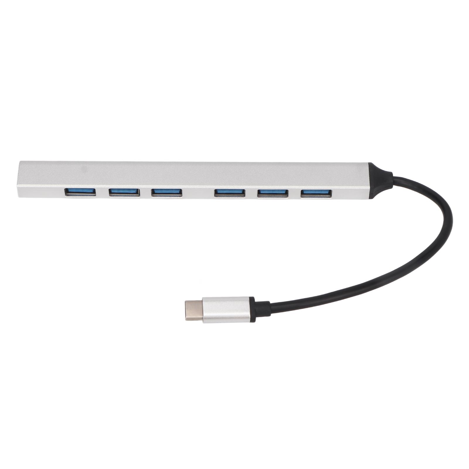 USB C Hub 7 в 1 серебристый Plug and Play USB C на 7xUSB3.0 Hub многопортовый адаптер для Win Office
USB C Hub 7 в 1 серебристый Plug and Play USB C на 7xUSB3.0 Hub многопортовый адаптер для Win Office