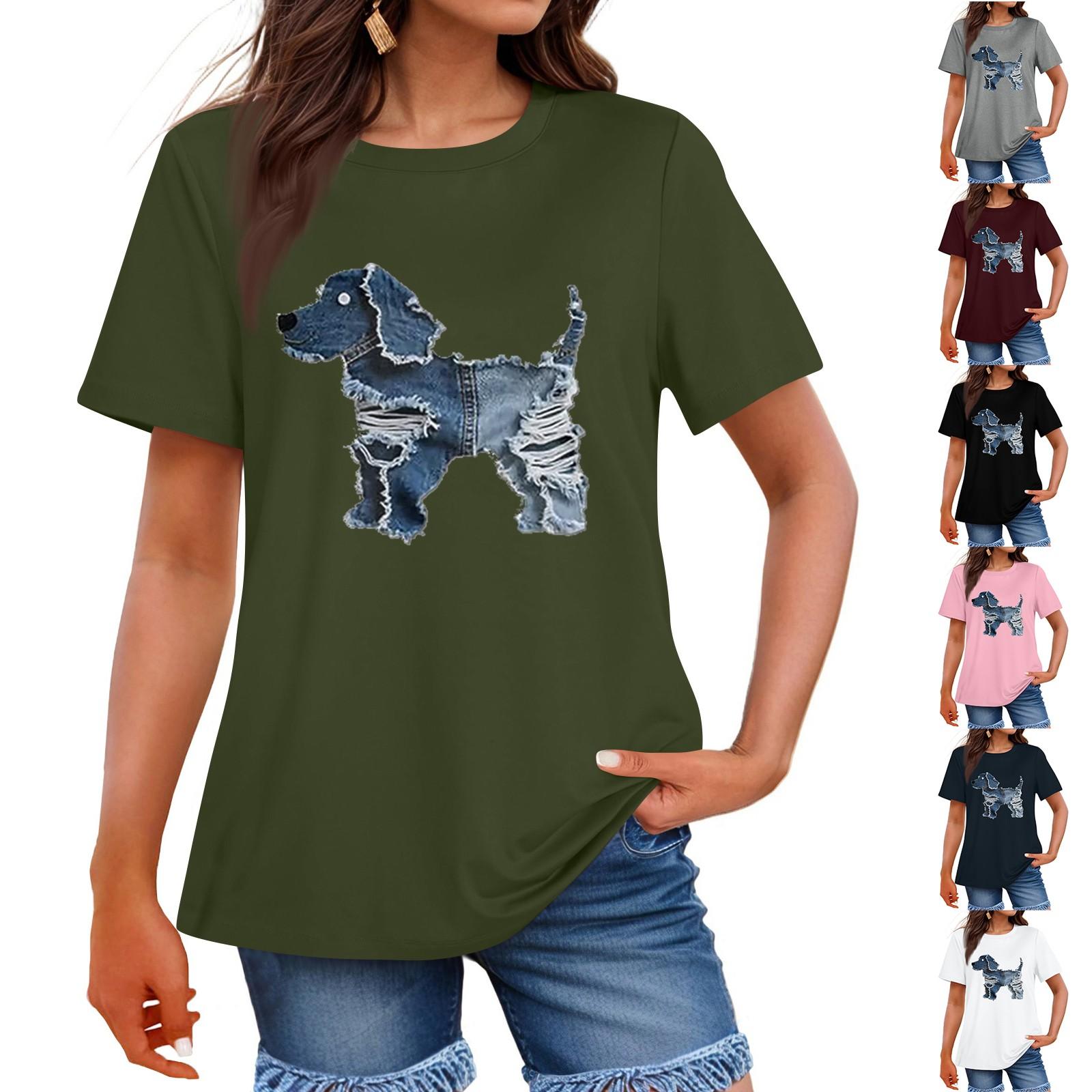 Ladies Loose Comfortable Casual Fashionable Animal Print Round Neck Short Sleeved Shirt S
Ladies Loose Comfortable Casual Fashionable Animal Print Round Neck Short Sleeved Shirt S