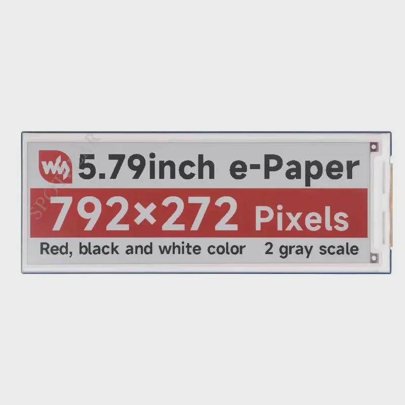 5.79-Inch Multicolor E-Ink Screen for Arduino, Raspberry Pi, STM32, Jetson – Red, Black, White
5.79-Inch Multicolor E-Ink Screen for Arduino, Raspberry Pi, STM32, Jetson – Red, Black, White