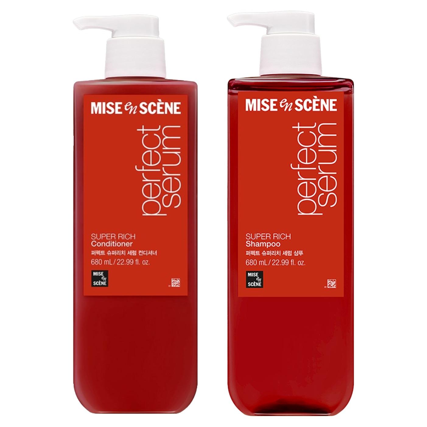 Mise-en-scene Perfect Super Rich Serum Шампунь 680 мл + Кондиционер 680 мл Shampoo + Conditioner
Mise-en-scene Perfect Super Rich Serum Шампунь 680 мл + Кондиционер 680 мл Shampoo + Conditioner