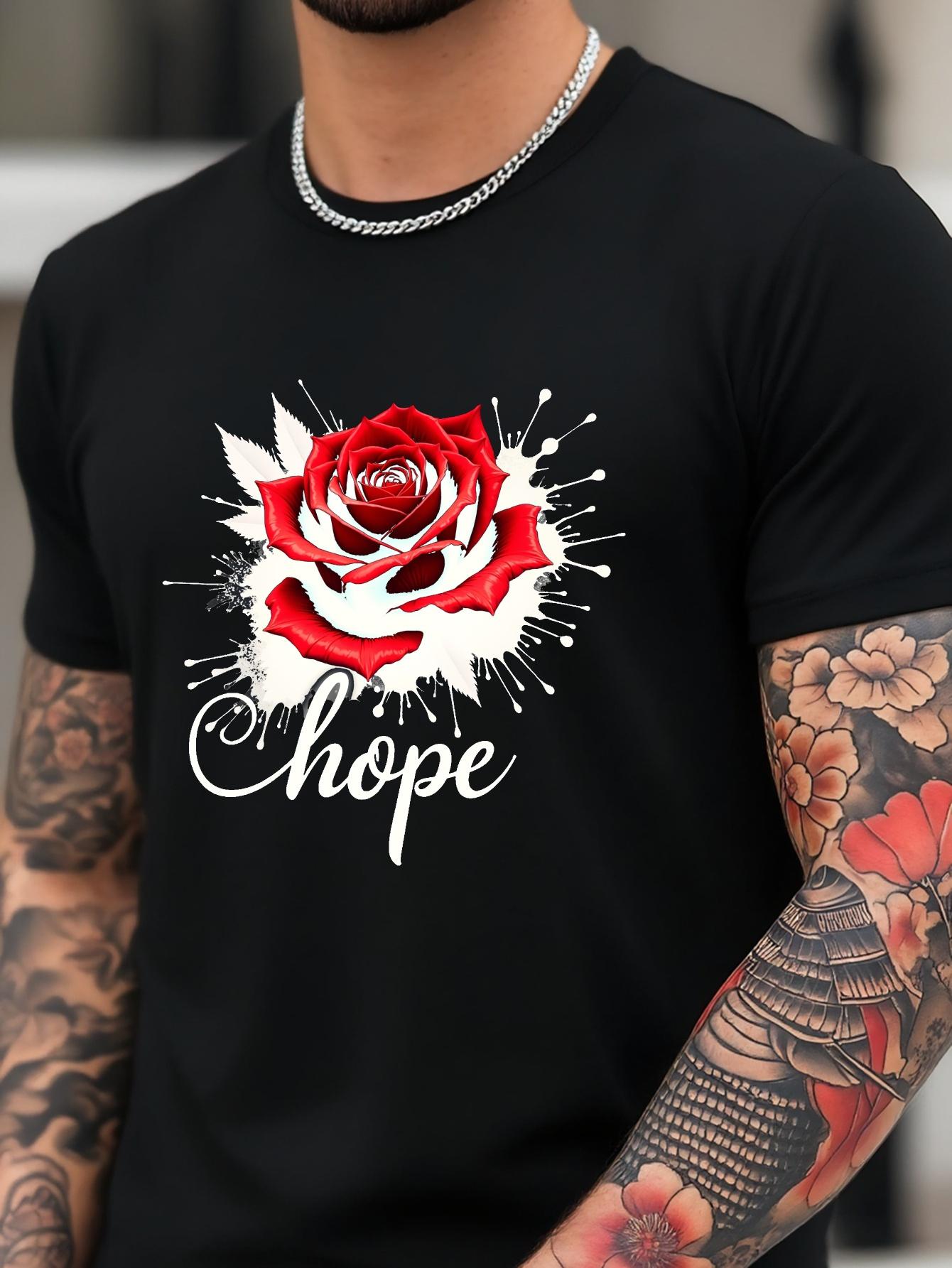 T-shirt - White with Red Rose Floral Print - Breathable Cotton Blend Fabric - Stretch Comfort Fit Round Neck Tee for Gym M
T-shirt - White with Red Rose Floral Print - Breathable Cotton Blend Fabric - Stretch Comfort Fit Round Neck Tee for Gym M