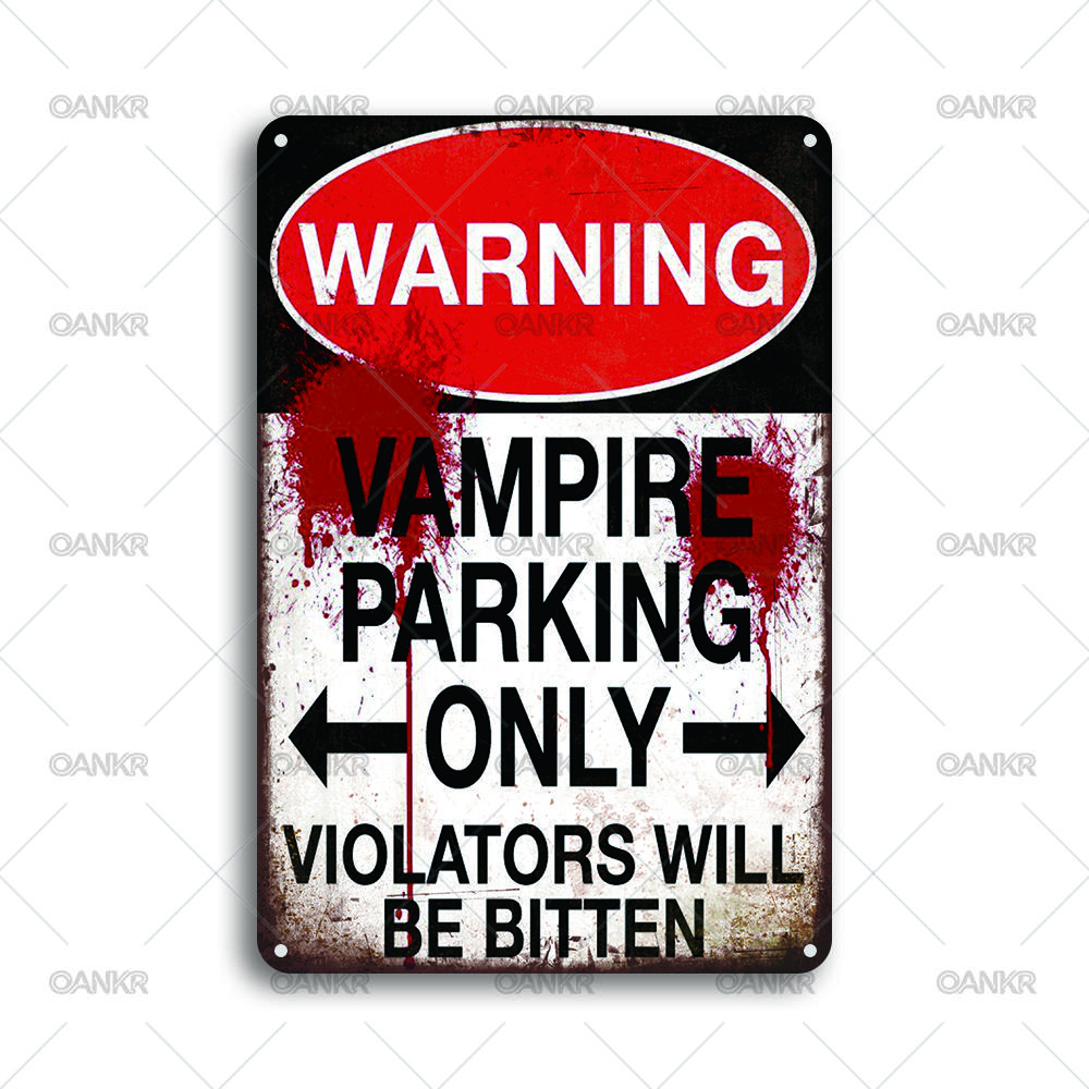 Vintage Warning Art Metal Tin Sign Vampire Parking Only Metal Signs for Man Cave Garage Farm Bar Garden Home Wall Decor Plaque 20x30cm(7.8x11.8inch)
Vintage Warning Art Metal Tin Sign Vampire Parking Only Metal Signs for Man Cave Garage Farm Bar Garden Home Wall Decor Plaque 20x30cm(7.8x11.8inch)