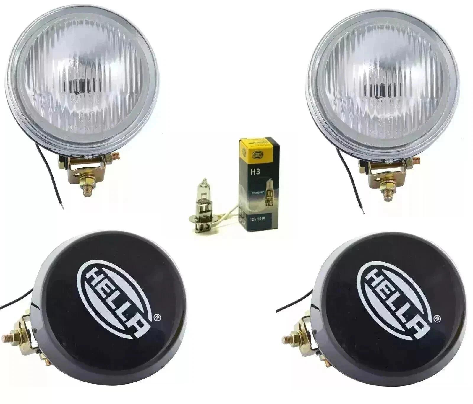 Pair Of Hella Round Fog Lamp Clear Glass With Cover & H3 12V 55 Bulb Universal
Pair Of Hella Round Fog Lamp Clear Glass With Cover & H3 12V 55 Bulb Universal