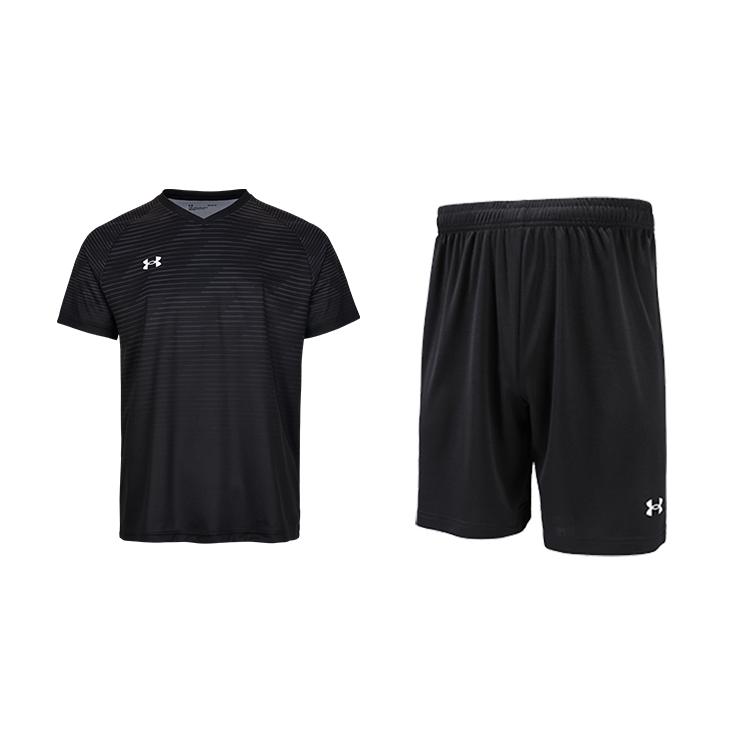 Under Armour Comfortable Striped V-Neck Short Sleeve Shorts Casual Sports Set Unisex sets Black 25500519-001+25500218-001 M
Under Armour Comfortable Striped V-Neck Short Sleeve Shorts Casual Sports Set Unisex sets Black 25500519-001+25500218-001 M
