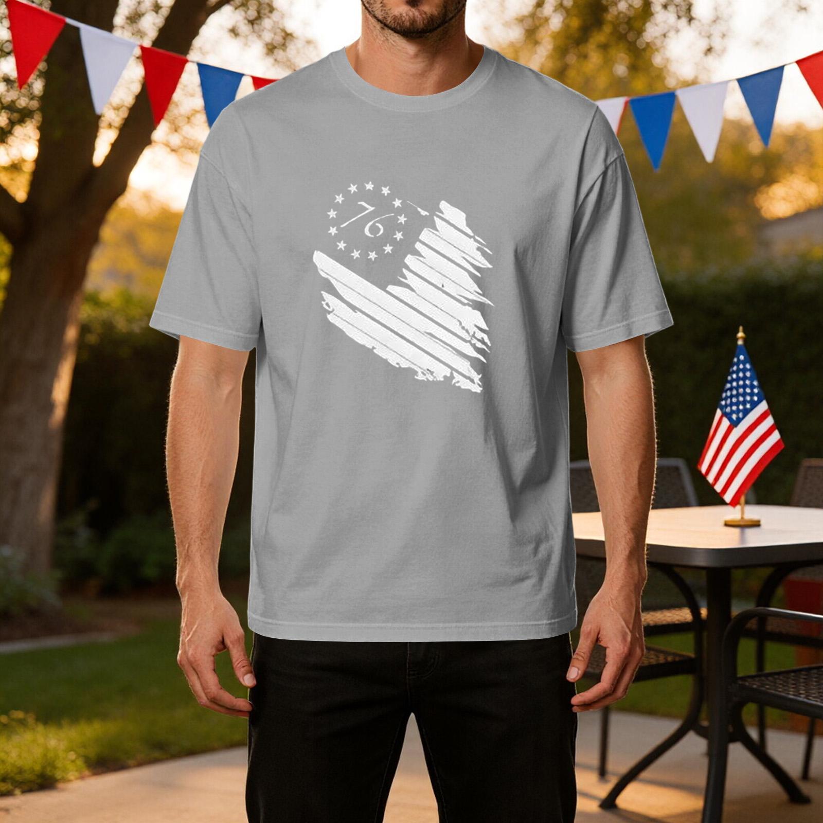 Men s Casual Independence Day Graphic T-Shirt Short Sleeve Crew Neck Lightweight Breathable Fabric Comfortable Fit Summer Top XL
Men s Casual Independence Day Graphic T-Shirt Short Sleeve Crew Neck Lightweight Breathable Fabric Comfortable Fit Summer Top XL