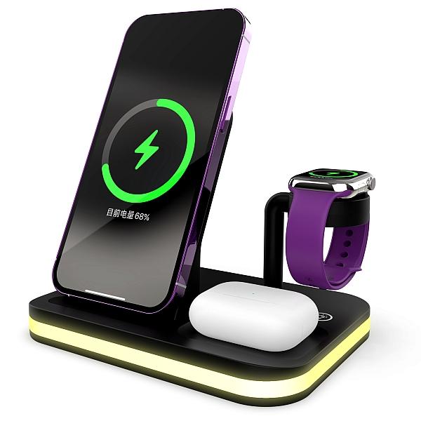 Быстрое беспроводное зарядное устройство 4 в 1 для iPhone Apple Watch Airpods Android-Type B
Быстрое беспроводное зарядное устройство 4 в 1 для iPhone Apple Watch Airpods Android-Type B