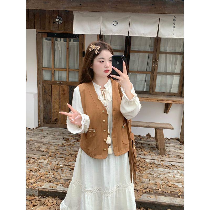 Стиль Spicy Plus-Size Женская одежда, очень стильный и красивый весенний комплект одежды с замшевым жилетом и платьем Suede Vest(Single Piece) M
Стиль Spicy Plus-Size Женская одежда, очень стильный и красивый весенний комплект одежды с замшевым жилетом и платьем Suede Vest(Single Piece) M