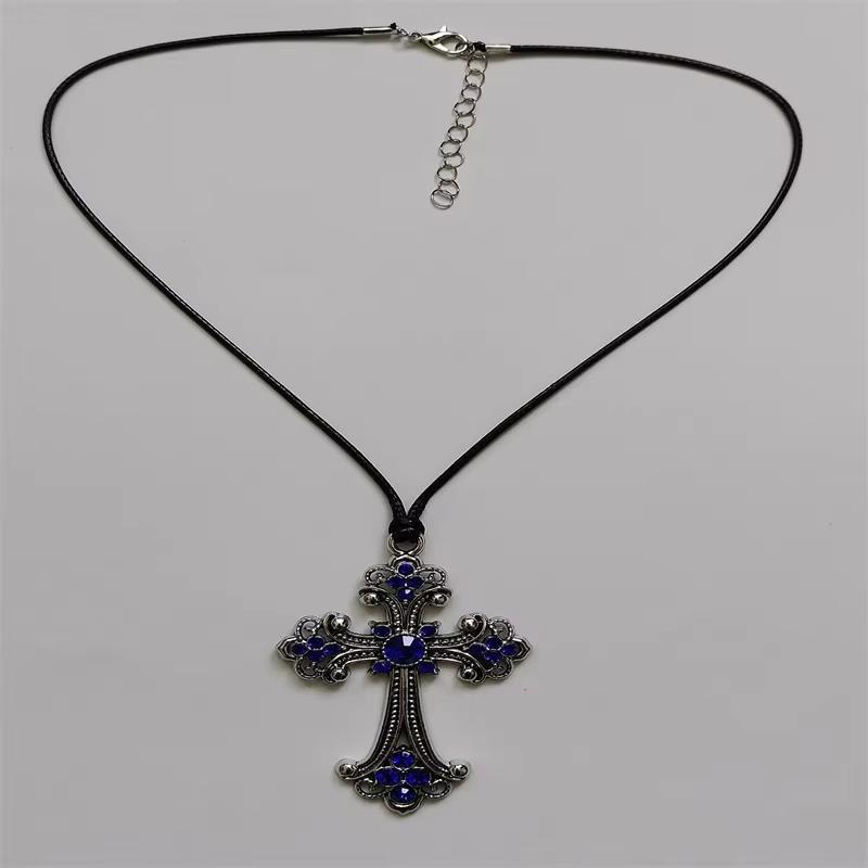 Large Detailed Rhinestone Cross Choker Spiral Hippie Necklace Goth Punk Women Fashion Statement Crucifix Charm Jewelry Gift
Large Detailed Rhinestone Cross Choker Spiral Hippie Necklace Goth Punk Women Fashion Statement Crucifix Charm Jewelry Gift
