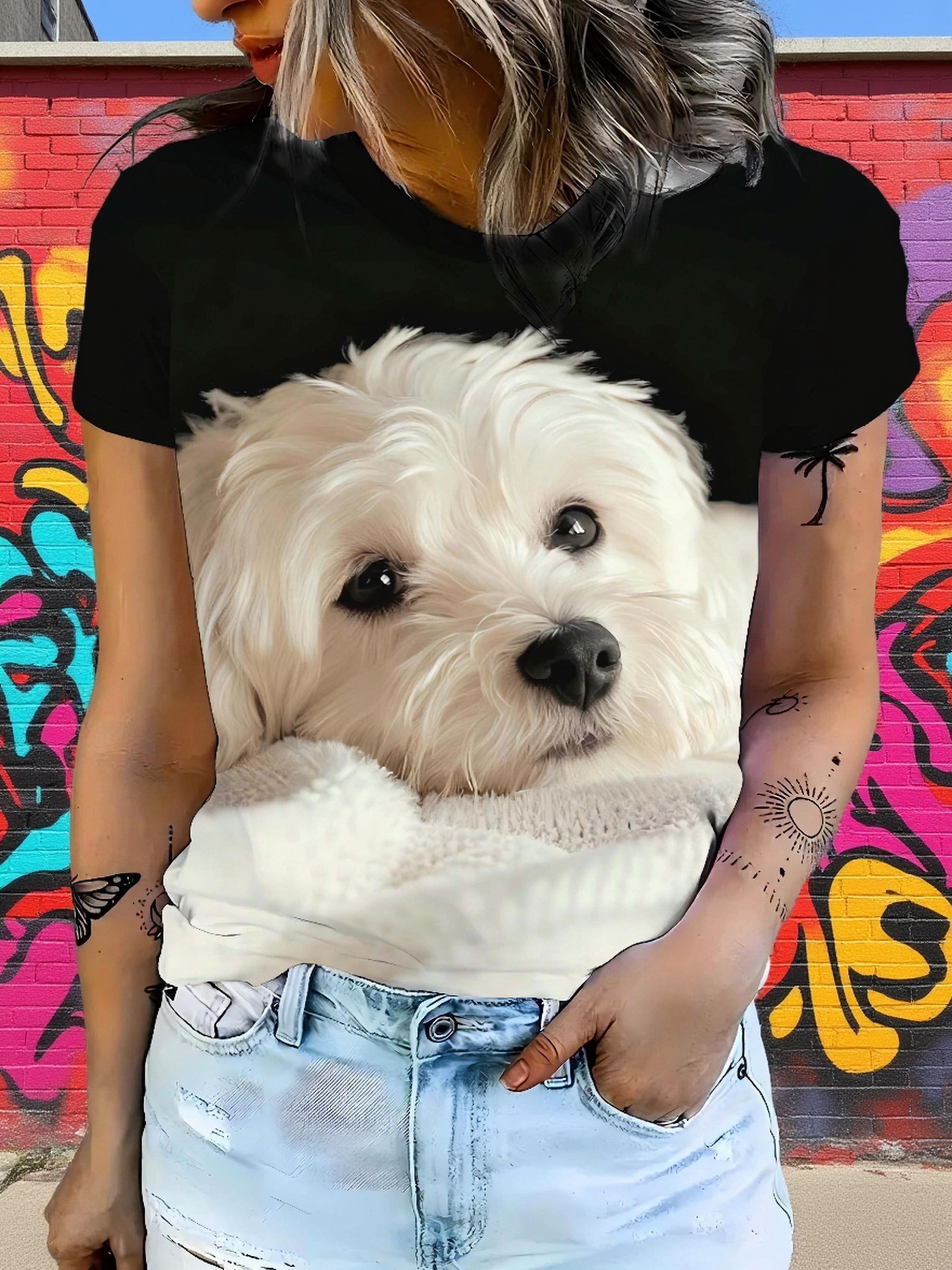 Women s Cute Puppy Dog Print Round Neck T-Shirt - Gentle Canine Pattern Blouse. Machine Washable Casual Elegant Top for Pet-Themed Outfits. Year-Round L дубильна кора
Women s Cute Puppy Dog Print Round Neck T-Shirt - Gentle Canine Pattern Blouse. Machine Washable Casual Elegant Top for Pet-Themed Outfits. Year-Round L дубильна кора