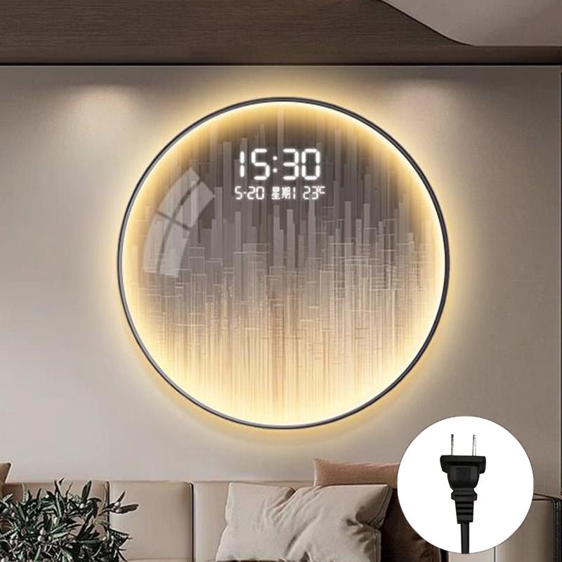 Nordic Large Wall Clocks Minimalist Digital Wall Clocks Modern Living Room Clock Ornaments Clock Luxury Noiseless with Light 50x50cm
Nordic Large Wall Clocks Minimalist Digital Wall Clocks Modern Living Room Clock Ornaments Clock Luxury Noiseless with Light 50x50cm